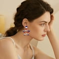 thumbnail image 7 of EUDIDV Home Decor Items American Patriotic Earrings American Flag Red White And Blue Earrings For Women 4th Of July Dangle Earrings For Women Decorative Accessories, 7 of 7