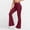 Wine, variant on Fengqque Women's High Waist Solid Color Slim Flared Bootcut Pants Stretch Casual Trousers Wine XL
