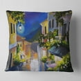 thumbnail image 2 of Designart Night City near Sea - Landscape Printed Throw Pillow - 16x16, 2 of 5