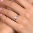 thumbnail image 4 of Gem Stone King 10K White Gold Peach Nano Morganite Engagement Ring for Women | 2.00 Cttw | Octagon 9X7MM | Gemstone October Birthstone | Size 5, 4 of 6