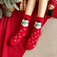 thumbnail image 4 of CuiLiyq Christmas Cartoon Socks, A Pair of Plush Warm Christmas Socks, Fall and Winter Warm Floor Socks for Home Holiday Party Decorations (B), 4 of 6