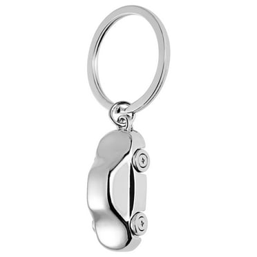 Creative Car Shaped Keychain Novel Auto Key Ring Metal Key Chain Pendant Accessory (Silver)