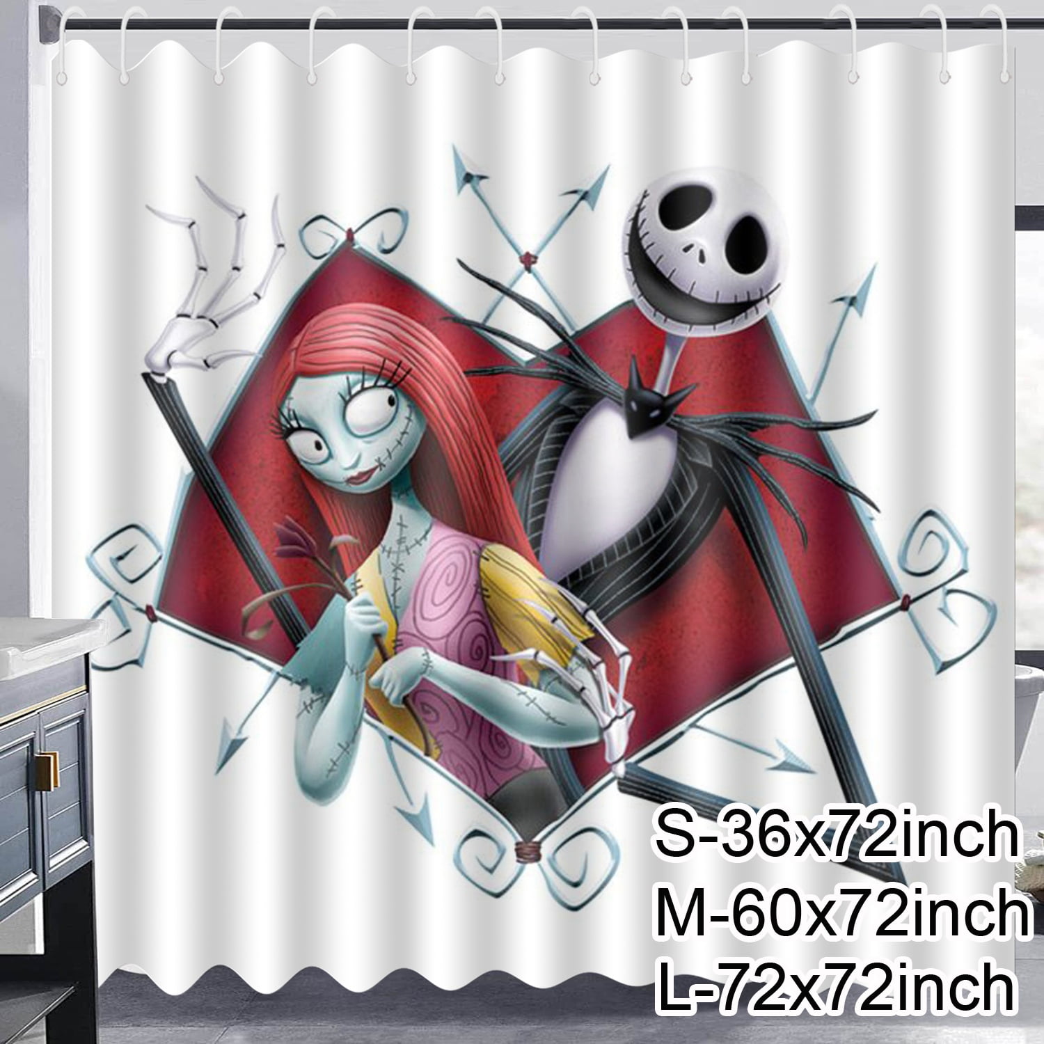 The Nightmare Before Christmas Waterproof Shower Curtains Sets for
