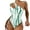 Green, variant on Aayomet Bathing Suit For Women Swimsuit For Women Bathing Suit V Neck Cutout Swimwear Wide Straps Back Hook Shiny Texture,Beige XL