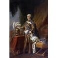 thumbnail image 2 of Van Loo, Charles Andre 23x32 Black Ornate Wood Framed with Double Matting Museum Art Print Titled - Portrait of King Louis XV of France and Navarre, 2 of 4