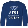 thumbnail image 3 of Inktastic My Mom is an EMT and a Hero Long Sleeve Youth T-Shirt, 3 of 5