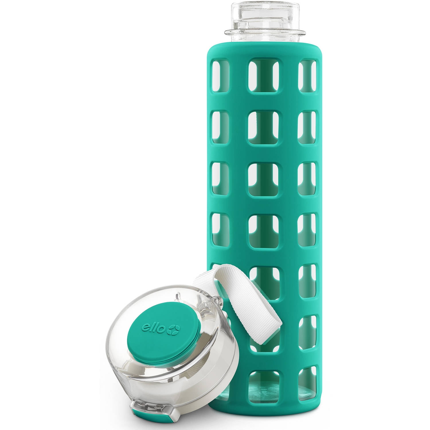 Ello Syndicate BPA-Free 20 Ounce Glass Water Bottle with Flip Lid