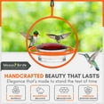thumbnail image 6 of Mosaic Birds Recycled Glass and Metal Hummingbird Feeder for Outdoors - Hanging Bird Decor for Gardens - Orange, 6 of 8