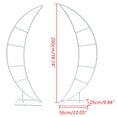 thumbnail image 2 of 79" Moon Arch Wedding Backdrop Stand White Iron Venue Decor Flower Crescent Arch, 2 of 17