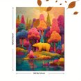 thumbnail image 3 of Yellow Bear Vibrant Forest Canvas Print Wall Art for Living Room Bedroom Hallway Cafe Hotel Decor, 3 of 8