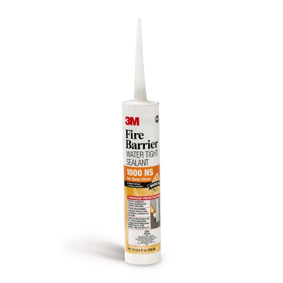 3M Fire Barrier Water Tight Sealant 1000 NS, Gray, 10.1 fl oz Cartridge, 12/case