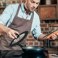 thumbnail image 6 of Set of 2 Vented Tempered Glass Universal Lid for Pot Pan Skillet with Heat Resistant Silicone Microwave Splatter Cover Microwave Safe Fit 6.5" 7" 7.5" and 11.5" 12" 12.5" Black, 6 of 9