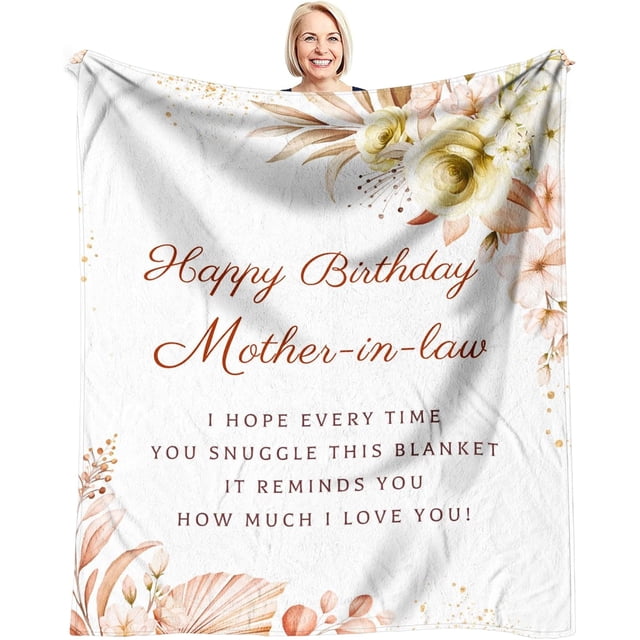 LHSHID Mother in Law Birthday Gifts Throw Blankets Birthday Gifts for Mother in Law from Daughter in Law Mother in Law Birthday Gift Ideas Mother in Law Birthday Gift from Son in Law 30"x40"