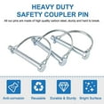 thumbnail image 3 of 10pcs Safety Coupler Pin Lock Shaft, 5/16 Inch Pto Lock Shaft With Round Thread Retainer, 3 of 5
