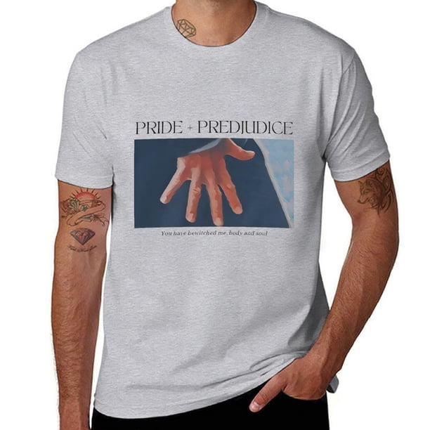 Camiseta personalizada de verano para hombre con escena de Orgullo y Prejuicio con manos flexibles