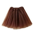 thumbnail image 3 of KIHOUT Plus Size Skirt For Women Women Layered Organza Lace Mini Skirt Coffee, 3 of 3