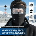 thumbnail image 2 of Winter Warm Face Mask With Goggles Female Ski Mask Thick Windproof Mask Neck Ear Protection, 2 of 8