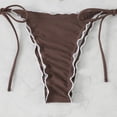 thumbnail image 4 of Women's String Triangle Bikini Two Piece Bikini Sets for Women Swimsuit Halter Top Bathing Suit (Brown,M), 4 of 6