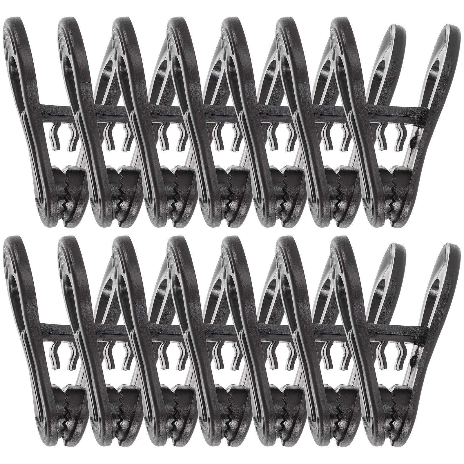 WHAMVOX  50 Pcs Hanger Clips for Plastic Hangers Laundry Clothes Child Travel Black