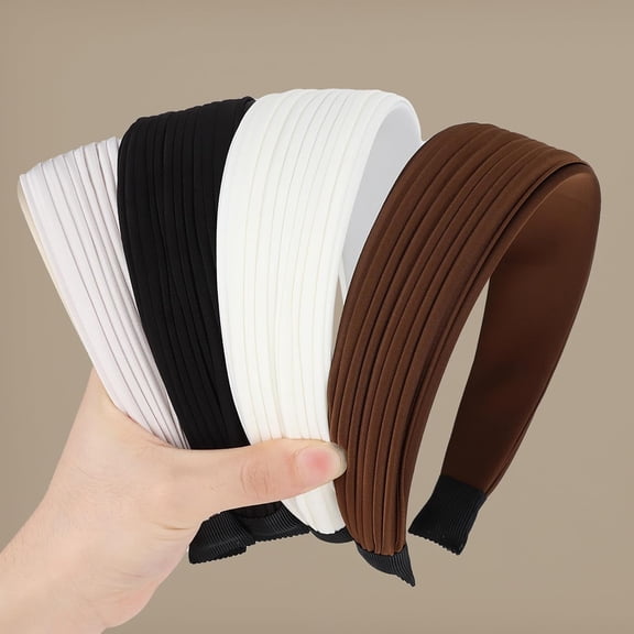 Wide Headbands for Women Non Slip Thick Head Bands Fashion Hair Accessories for Women and Girls, 2 Inch Width, 4 Pack