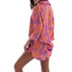 thumbnail image 2 of VISgogo Conjunto casual de 2 piezas para mujer, camisa de manga larga con botones y pantalones cortos con estampado tropical VISgogo moda, 2 of 3
