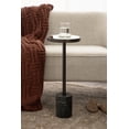 thumbnail image 5 of Kate and Laurel Hescott Modern Mirrored Drink Table, 10 x 10 x 24, Black Marble and Bronze, Contemporary Round Accent Table with Premium Marble Base and Mirror Tabletop, 5 of 6