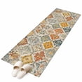 thumbnail image 2 of 2'x6' Rug Runners for Hallways Kitchen, Retro Morocco Non Slip Entryway Beside Floor Carpet Runner, Boho Shabby Abstract Geometric Aesthetic Washable Laundry Room Bedroom Throw Rugs Mat, 2 of 8
