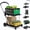 Green, variant on 2-Tier Folding Shopping Cart Collapsible Utility Cart – Aluminum Grocery Trolley with Removable Storage Crate, 200 lbs Capacity, 360° Swivel Wheels – Portable for Apartment, Office, Travel, Green