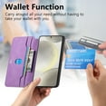 thumbnail image 6 of for Samsung Galaxy A14 5G Phone Case, Detachable Magnetic Wallet, Card Slot Pocket Zipper Retro PU Leather Flip Folio Case Compatible with Kickstand Magsafe for Samsung Galaxy A14 5G, Purple, 6 of 9