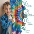 thumbnail image 3 of Blackout Kids Curtains,Rainbow Tie Dye Mandala Pattern Childrens Insulated Curtains Set Of 2,Bedroom Essentials,Toddler Room Decor 42"x63", 3 of 5