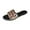 Brown, variant on Xfvqtps Slide Sandals Women Flat Open Toe Rhinestone Edge Sparkling Non Slip Breathable Lightweight Summer Beach Sandals Black