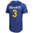 thumbnail image 3 of Men's Majestic Threads Odell Beckham Jr. Royal Los Angeles Rams Player Name & Number Tri-Blend Hoodie T-Shirt, 3 of 3