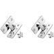 thumbnail image 2 of 2X Adornos de Acero Inoxidable para Baño Suministros para Puertas Cerraduras Puerta Corredera Cerradura de ángulo, 2 of 5
