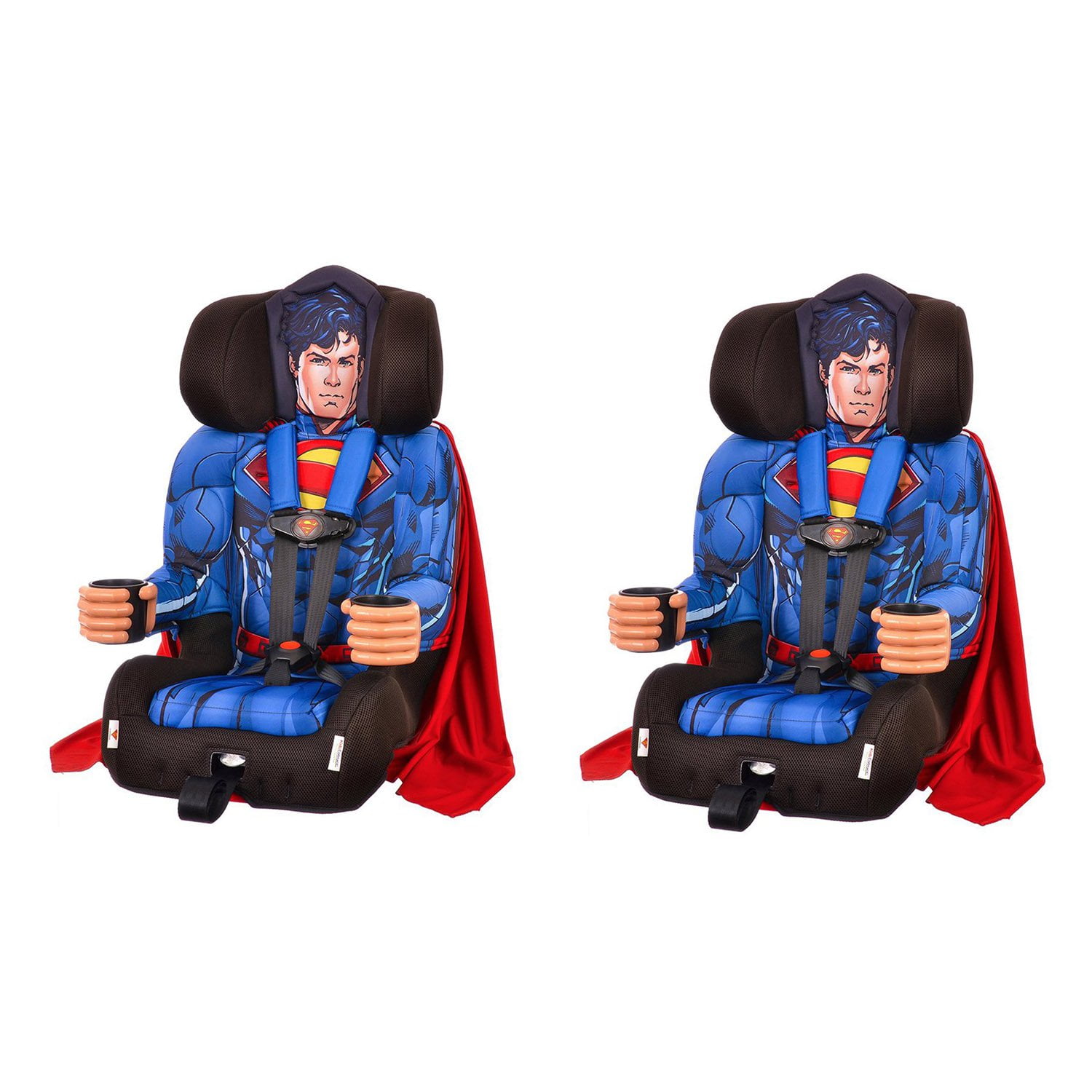 Kids Embrace Dc Comics Superman Combination Harness Booster Car Seat 2 Pack