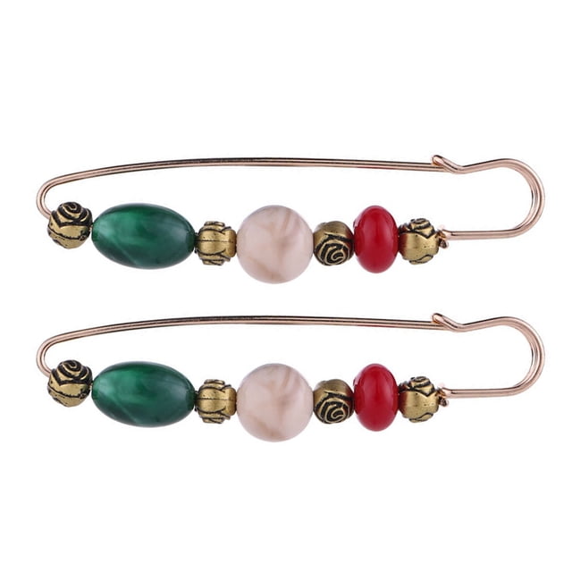 GOOHOCHY 2pcs broche retro broche suéter clip de chal de chales clip accesorio de ropa para mujeres