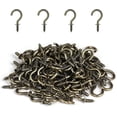 thumbnail image 1 of 20 ganchos pequeños de rosca de 1/2 pulgada para joyería, pequeños ganchos de metal para madera, techo, pared, para joyería, manualidades, llaves, tapas, plantas, guirnaldas de luces., 1 of 6