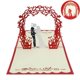 thumbnail image 1 of Tarjeta de felicitación emergente 3D, tarjeta de boda 3D de 3 piezas con sobre, tarjeta de aniversario de boda, tarjeta de felicitación, para pareja enamorada, recién casados, Día de San Valentín BR Rojo Verde, 1 of 5