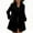 Black, variant on Kukoosong Women's Winter Wool Coats, Solid Color Long Sleeve Double Breasted Coats, Lapel Collar Jackets Slim Peacoats