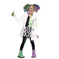thumbnail image 2 of Disfraz de científico, 4 Uds., vestido para niñas, traje loco para niños, abrigo de científico loco, halloween para niños, gafas de sol, peluca, fiesta de purim, cosplay, 2 of 4