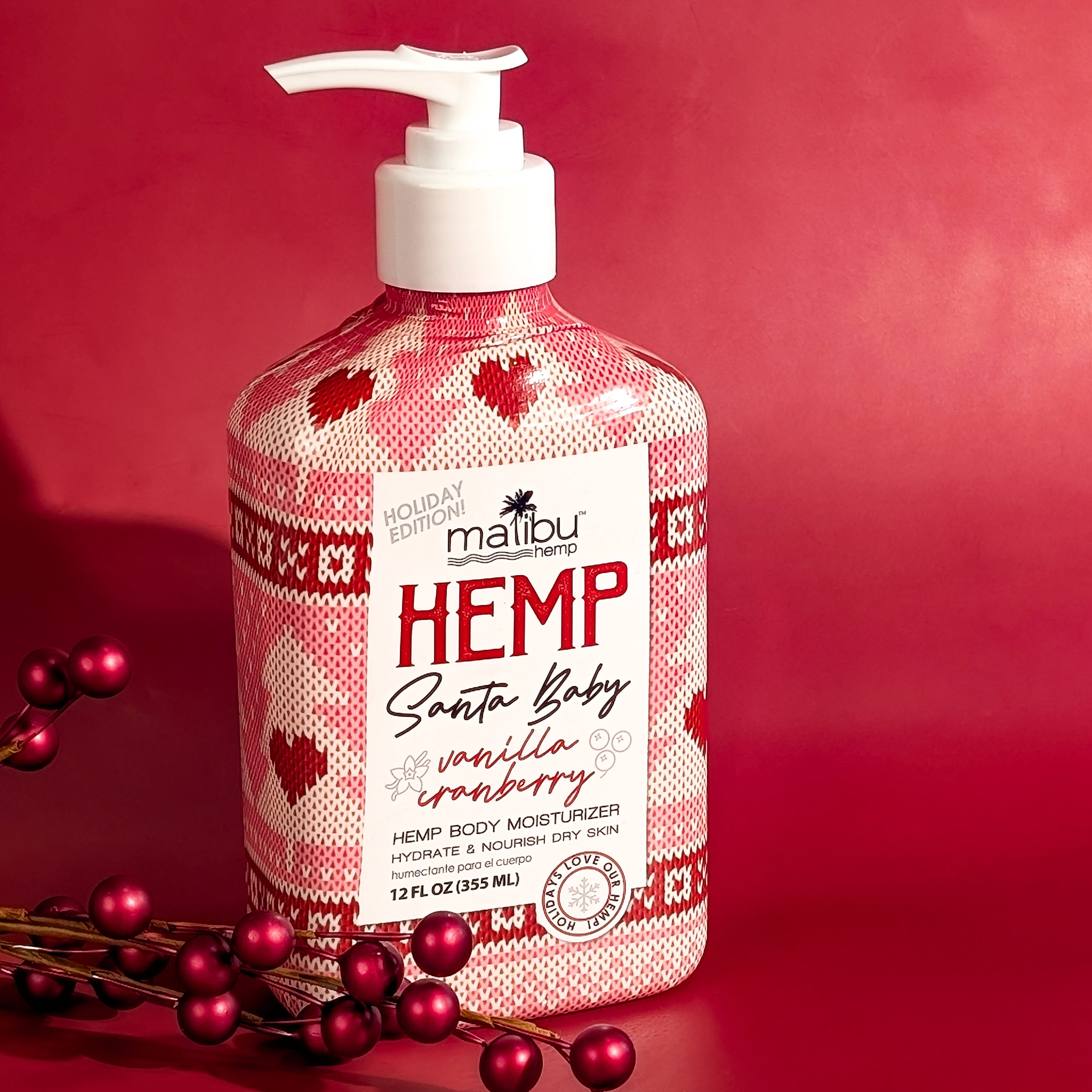 Malibu Hemp Santa Baby Limited Edition Moisturizing Body Lotion