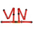 thumbnail image 1 of Cinturones de seguridad de carreras Estilo Competición Cinturón de seguridad de 4 puntos a presión de 2' Arnés de carreras Cinturón de seguridad Arnés de asiento con Camlock (rojo), 1 of 5