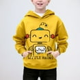 thumbnail image 2 of Byoo Toddler Boys Robot Printed Hoodie with Kangaroo Pocket Hooded Sweatshirt Child Classic Sweatshirts,4-5T, 2 of 5