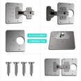 thumbnail image 4 of Placa De Reparación De Bisagra De Gabinete Placa De Bisagra Dura De Acero Inoxidable Práctico Soporte Duradero Kit De Placa De Reparación De Bisagra Con Tornillos De Montaje Para Gabinete De Madera matsuzay TO002417-00, 4 of 7