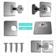 thumbnail image 4 of Placa De Reparación De Bisagra De Gabinete Placa De Bisagra Dura De Acero Inoxidable Práctico Soporte Duradero Kit De Placa De Reparación De Bisagra Con Tornillos De Montaje Para Gabinete De Madera sonducket TO002417-00, 4 of 7