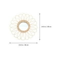 thumbnail image 2 of HEMOTON 1PC Rattan Art Mirror Cane Woven Mirror Wall Hanging Mirror Photography Prop for Home Hotel Shop, 2 of 8