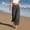 *Dark Gray, variant on ClodeEU Women's High Waist Wide Leg Linen Pants,Button Pleated Casual Summer Trousers with Pockets Army Green,Women's Plus L