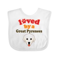 Inktastic Great Pyrenees Dog Boys or Girls Baby Bib