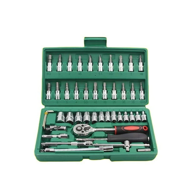 Socket Wrench and Metric Bits Set Flexible Extension Rods with