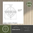 thumbnail image 6 of Beaumont 14-in W Gray and Natural Rope Farmhouse Cage Ceiling Light, 6 of 9