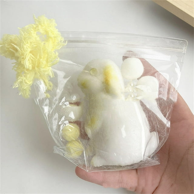 NAOJIE Mini Rabbit-Shaped Squishy Toy & Soft and Cute Silicone Squeezes for Stress Relief and Safety-Yellow-3",Rabbit Squishy,Squishy Rabbit,Taba Squishy